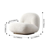 OffWhite Boucle Floor Sofa Lounge Chair Soft Cushion Single Sleeper