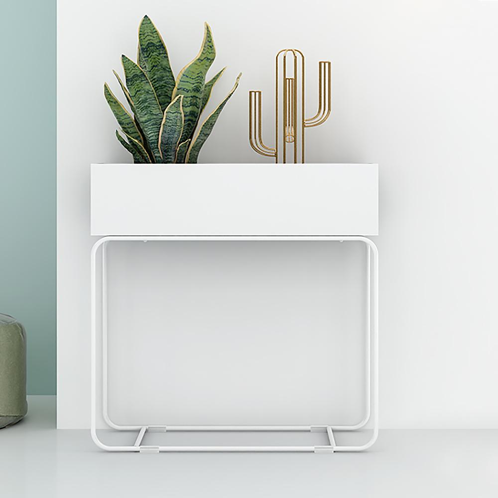 Scandinavian Freestanding Metal Lipped Plant Stand