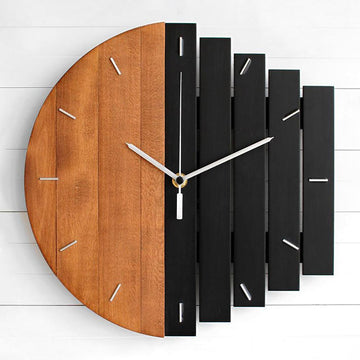 Abstract Industrial-Style Creative Wood Wall Clock Household Artistic Decor
