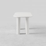 71" Oval White Dining Table 4 Pedestals 8 Seater Dining Room Table