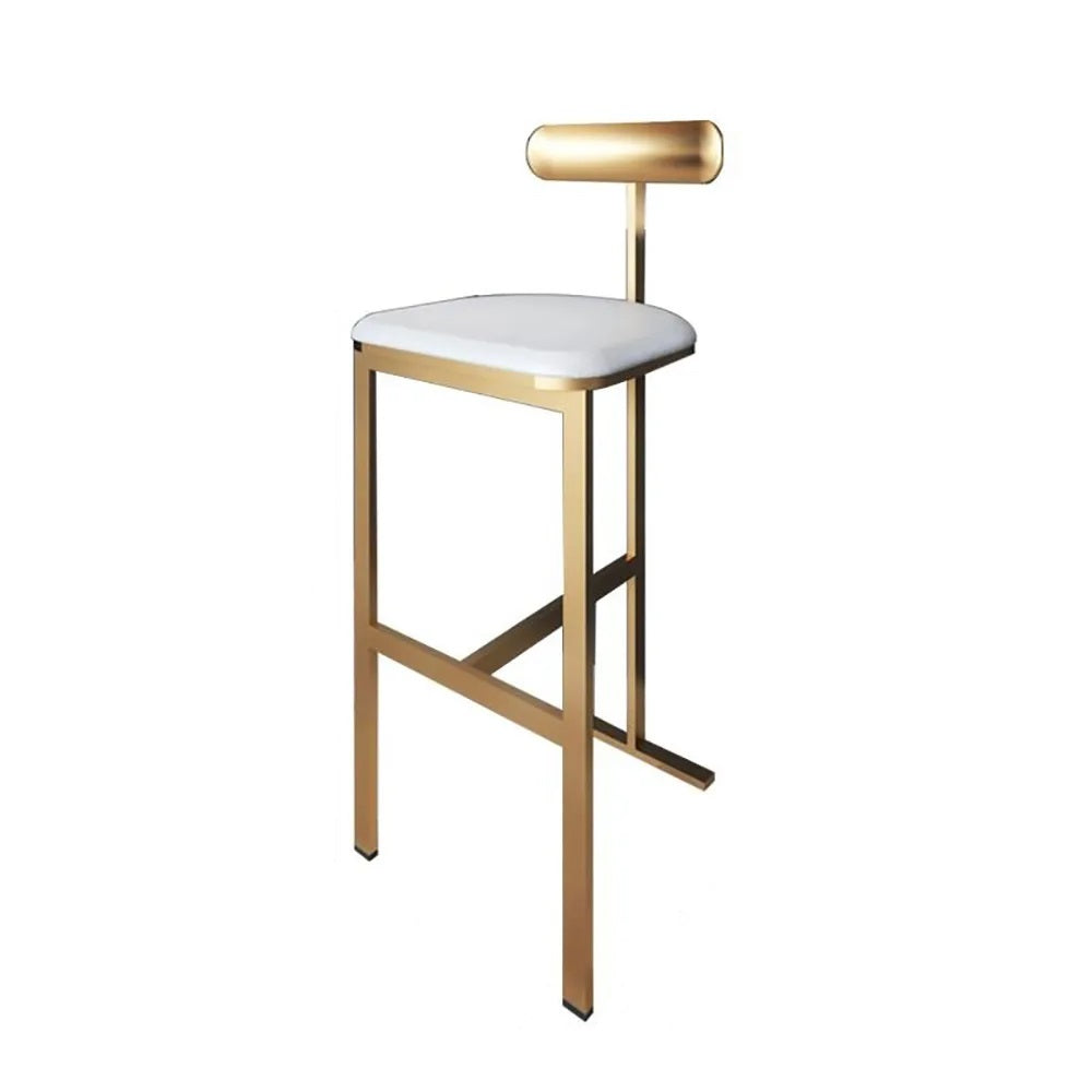 Modern Metal Counter Height Bar Stools with Back Kitchen Chair