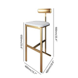 Modern Metal Counter Height Bar Stools with Back Kitchen Chair