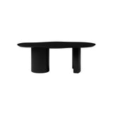 47" Modern Funky Wood Coffee Table Abstract Cloud Shaped in White