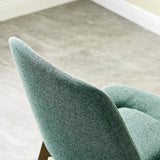 Mid-Century Modern Green Dining Chair Armless Upholstered Side Chair Set of 2