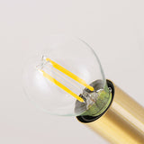 Modern Gold 12-Light Sputnik Semi-Flush Mount Light with Brass Hanging Rod