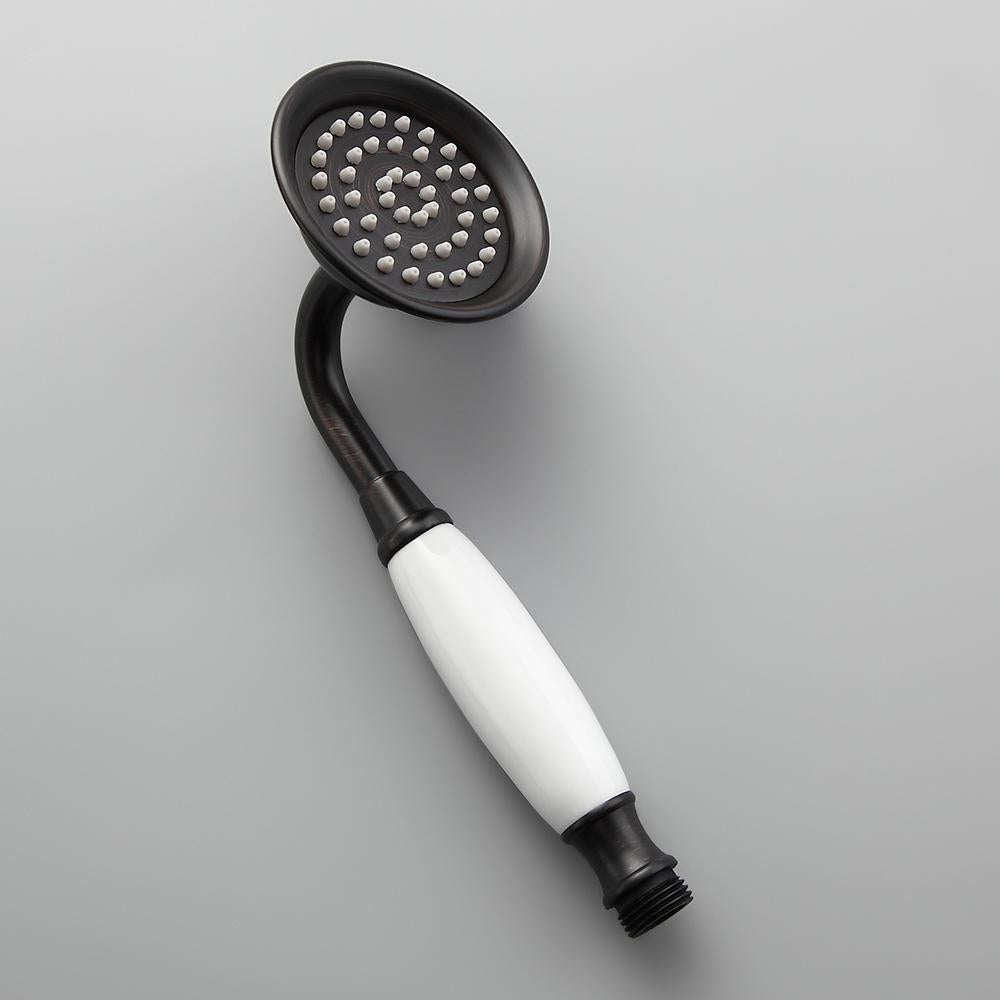 Classic Vintage Bathroom Exposed Rainfall Shower System Handheld Shower Antique Black