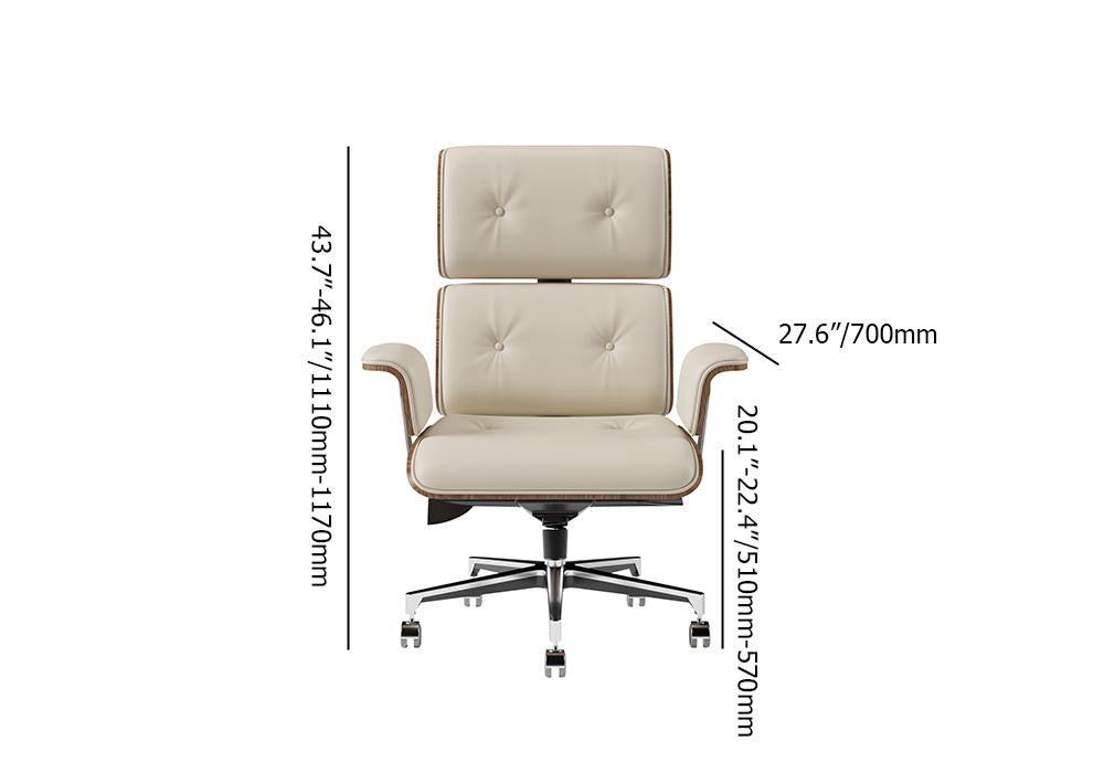 Modern Black Home Office Chair Upholstered Swivel Task Office Chair Height