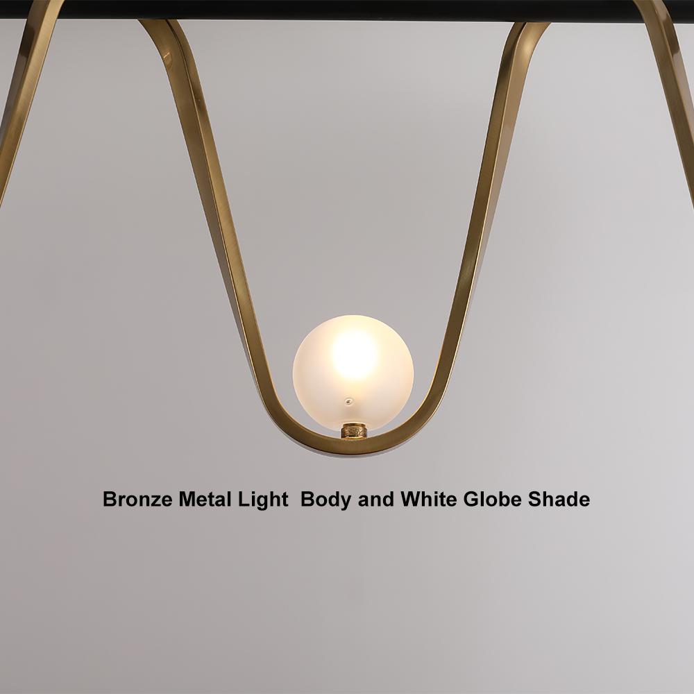 Modern Bronze Linear Island Light Unique Spiral Pendent Light for Dining Room