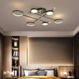 Modern Semi Flush Mount Lighting Gold Ceiling Light Fixture LED Ring