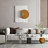 Rectangle Modern Orange Wall Decor Background Creative Geometric Wall Art