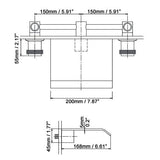 Moda Solid Brass Wall Mounted Waterfall Bathroom Sink Faucet Double Knob Handle in Oil Rubbed Bronze