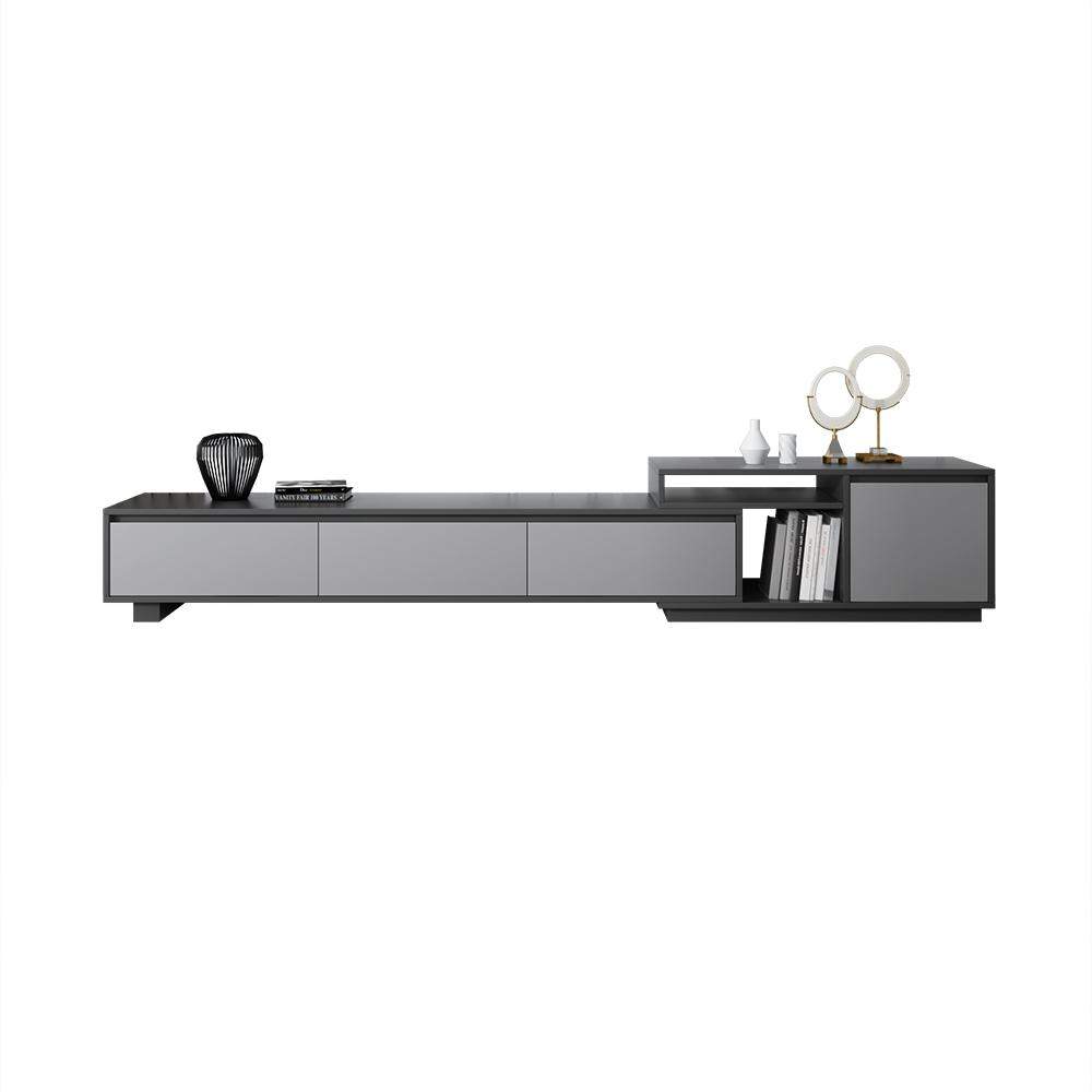 Modern 3-Drawer Retracted & Extendable TV Stand Up to 120"-Richsoul-Furniture,Living Room Furniture,TV Stands