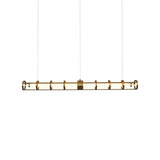 Modern Gold Cylinder Kitchen Island Light Linear Pendant Light for Dining Room