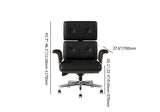 Modern Black Home Office Chair Upholstered Swivel Task Office Chair Height