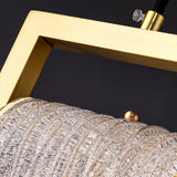 Postmodern Gold Pendant Light 1-Light Glass Waterfall for Bedroom and Living Room