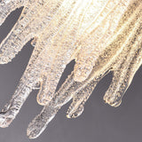 Postmodern Gold Pendant Light 1-Light Glass Waterfall for Bedroom and Living Room