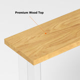 47.2" Wood Floating Bar Table Acrylic Base Bar Height Pub Table Rectangle