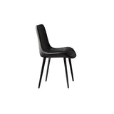 78.7" Modern Stone Top Dining Set of 9 with Upholstered Chairs