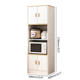 Farmhouse Sideboard Cabinet Kitchen Shelf in Natural for Microwave