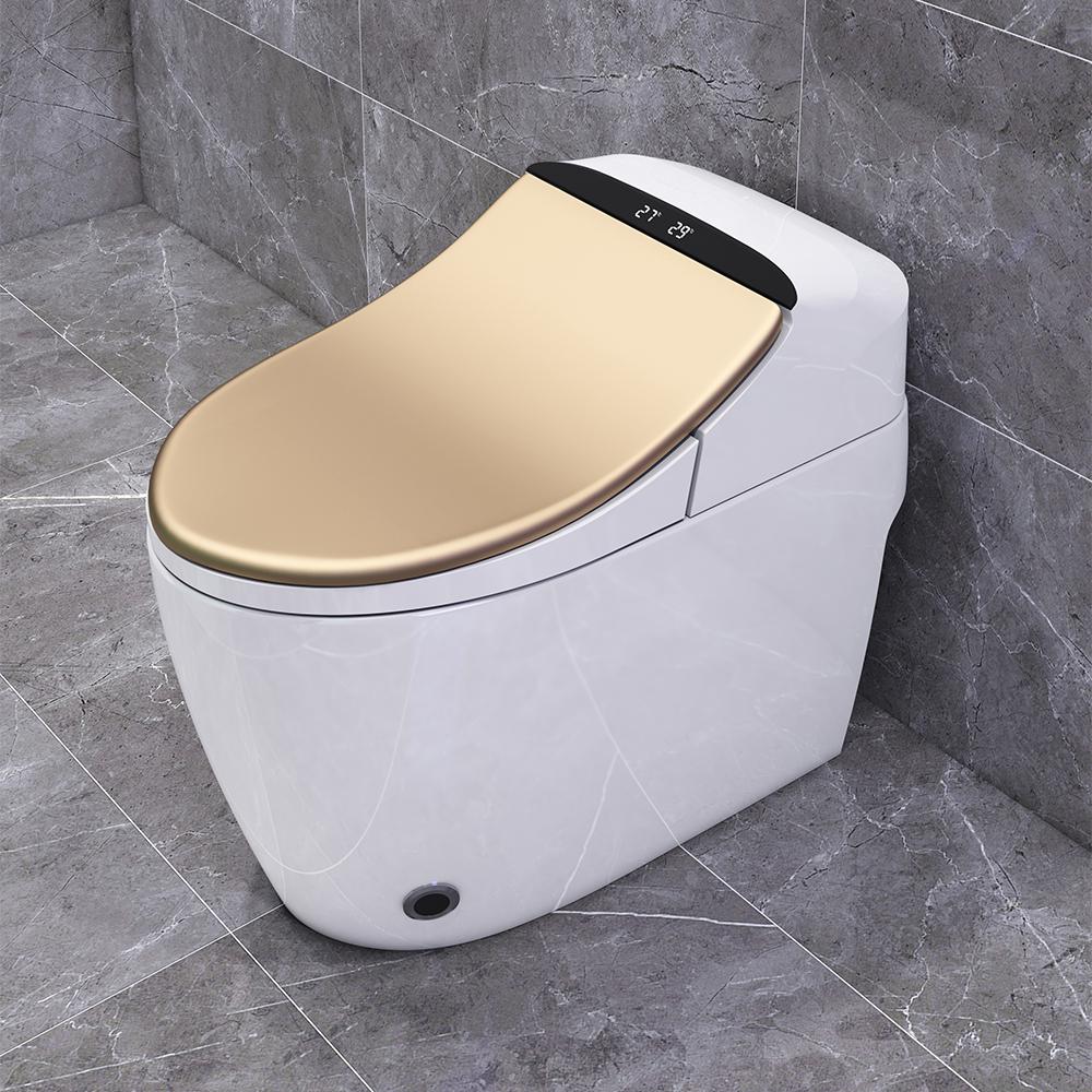 Modern Smart One-Piece 1.27 GPF Floor Mounted Elongated Toilet and Bidet with Seat