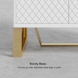 Aro Black Shoe Storage 18 Pairs Shoes Cabinet in Gold