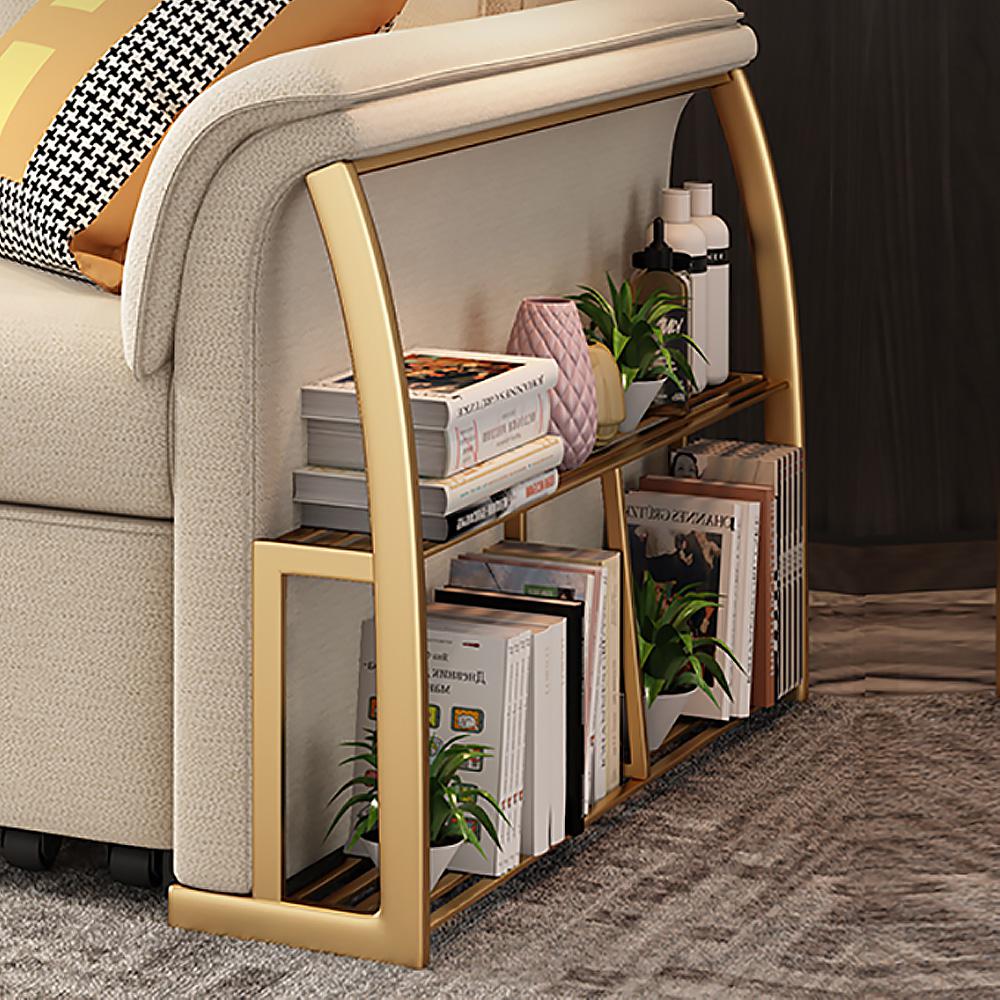 72.8" Convertible Full Sleeper Sofa Leath-aire Upholstered Storage Sofa Bed