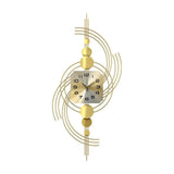 3D Modern Metal Oversized Wall Clock with Golden Geometric Frame