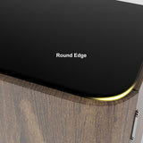 Walnut Shoe Storage Cabinet with 2-Door in Black 14 Pairs