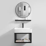 20" Modern Floating Bathroom Vanity with Single Sink and Shelf Space Saving