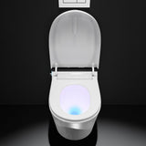 Elongated One-Piece Wall Mounted Automatic Toilet with In-Wall Tank & Carrier System