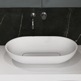 Vessel Oval Bathroom Wash Sink Stone Resin
