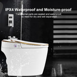 White One-Piece Elongated Automatic Smart Toilet Floor Mounted Self-Clean