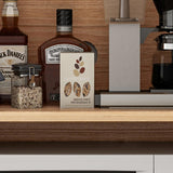 Farmhouse Sideboard Cabinet Kitchen Shelf in Natural for Microwave