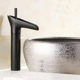 Ashfie Classic Mono Single Lever Tall Waterfall Basin Mixer Tap Solid Brass in Antique Black