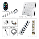Wall-Mounted 20" Music Shower System Rainfall 5 Functions Thermostatic