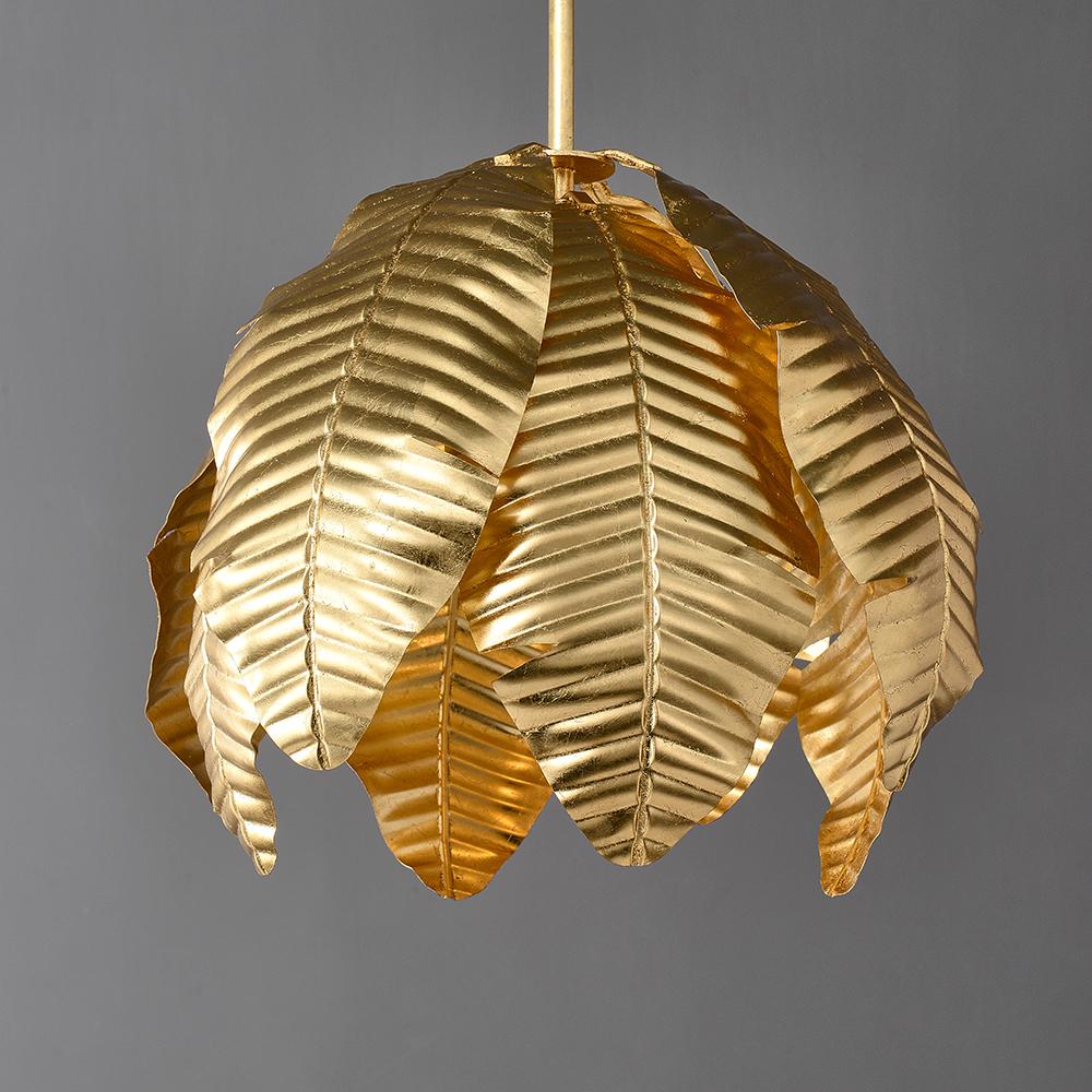 Glam Gold Leaf Chandelier Metal Leaves Pendant Light Lamp Fixture Living Room Bedroom