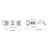 Ruth Industrial Pipe Matte Black Wall Mounted Bathroom Sink Faucet Double Handles Solid Brass