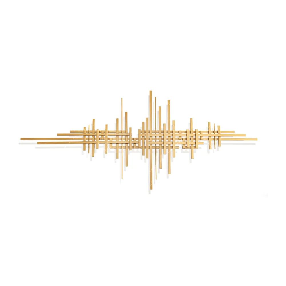 Geometric Modern Gold Lines Metal Wall Decor Home Hanging Accent