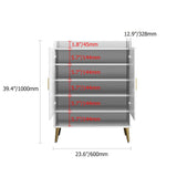 Nordic Gray Shoe Cabinet 4 Shelves Entryway Shoe Cabinet