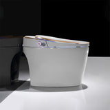 White One-Piece Elongated Automatic Smart Toilet Floor Mounted Self-Clean