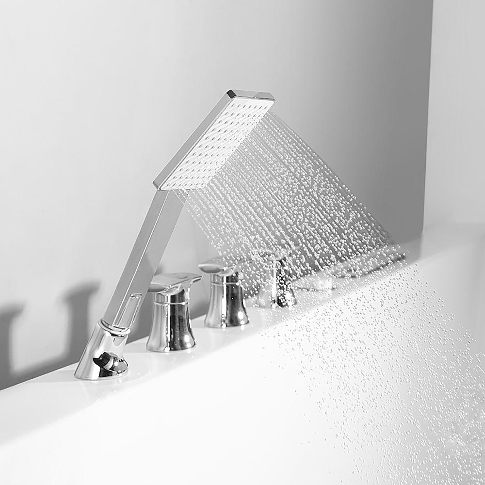 71" Acrylic LED Water Massage Bathtub Decoration Transparent in White