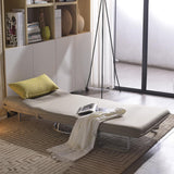 33.5" Beige Lay-down Singer Sleeper Sofa Bed Lounge Chair