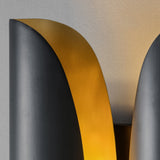 Modern Brass Wall Sconce 2-Light Decorative Wall Lighting Bulbs Included