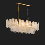 Postmodern Multi-Tier Cloud Glass Pendant Light Kitchen Island Light Adjustable Chain