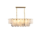 Postmodern Multi-Tier Cloud Glass Pendant Light Kitchen Island Light Adjustable Chain