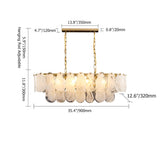 Postmodern Multi-Tier Cloud Glass Pendant Light Kitchen Island Light Adjustable Chain