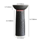 Antique Black Pedestal Sink Gaolin Wash Sink without Drain & Faucet Outdoor and Indoor