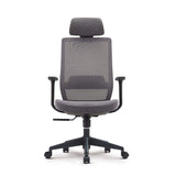 Minimalist Gray Breathable Office Chair Upholstered Adjustable Height-Furniture,Office Chairs,Office Furniture