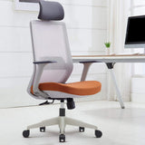 Minimalist Gray Breathable Office Chair Upholstered Adjustable Height-Furniture,Office Chairs,Office Furniture