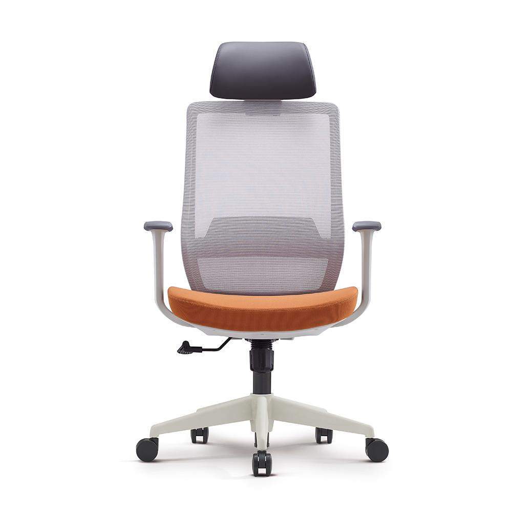 Minimalist Gray Breathable Office Chair Upholstered Adjustable Height-Furniture,Office Chairs,Office Furniture